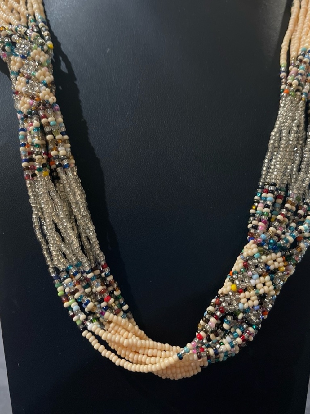 Multicolor Hand Strung Seed Bead Layered Necklace - Women Jewelry